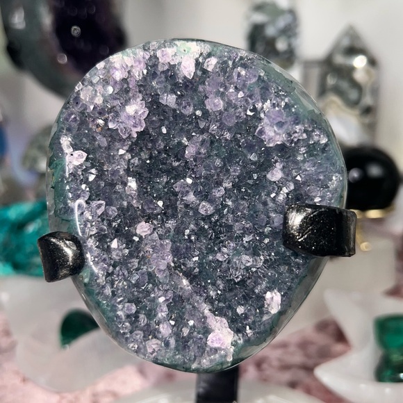 Beautiful Green and Purple Druzy Agate 🪻💚🪻 GPD1 - Picture 3 of 6